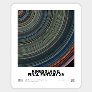 minimal_Kingsglaive_FFXV Abstract Circular Art Movie Sticker